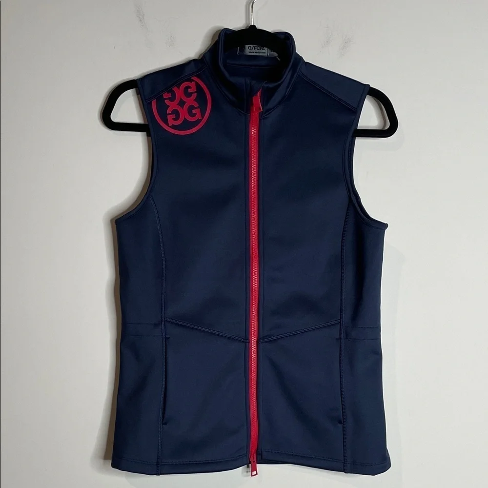 G/FORE | Women’s Navy & Red Fleece Lined Vest Size XS NWT
